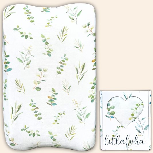 Lillaloha Housse de matelas à langer 50x70cm coton bio gots Eukalyptus 